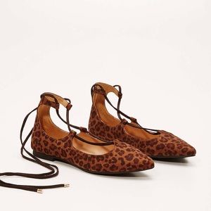 LOFT Leopard Print Pointed Toe Flats